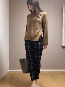 「DOLCEのアイテム」を使った、Kさん（レディース・167cm）の冬コーディネート