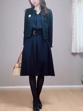 「UNTITLED（アンタイトル）のアイテム（ノーカラージャケット）」を使った、Kさん（レディース・167cm）の春コーディネート