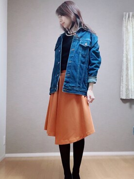 「STYLE DELI（スタイルデリ）のアイテム（スカート）」を使った、Kさん（レディース・167cm）の春コーディネート