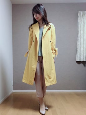 「PLST（プラステ）のアイテム（その他アウター）」を使った、Kさん（レディース・167cm）の春コーディネート