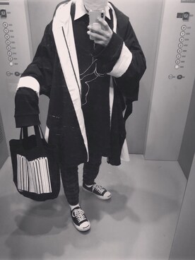 「DRESSEDUNDRESSED（ドレスドアンドレスド）のアイテム（スウェット）」を使った、たけのこさん（メンズ・172cm）の冬コーディネート
