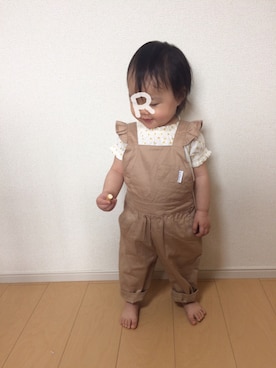 「1歳3ヶ月」｜「アイテム（サロペット/オーバーオール）」を使った、Rio_tan☺︎さん（キッズ・70cm）の春コーディネート