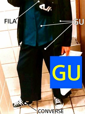 ワイドパンツ Gu のメンズ人気ファッションコーディネート Wear