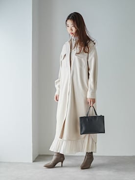 「HALIN（ハリン）のアイテム」を使った、nano universe lady's buyerさん（レディース・158cm）の冬コーディネート