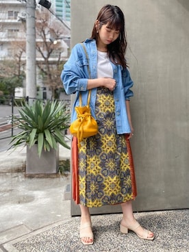 「ラップスカート」｜nano universe lady's buyerさん（レディース・158cm）の冬コーディネート