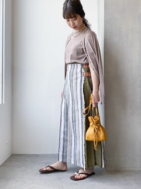 「NANO universe（ナノユニバース）のアイテム（アンサンブル）」を使った、nano universe lady's buyerさん（レディース・158cm）の春コーディネート