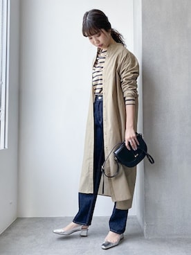 「インディゴデニム」｜nano universe lady's buyerさん（レディース・158cm）の春コーディネート