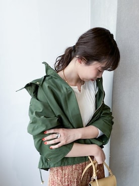 「NANO universe（ナノユニバース）のアイテム（その他アウター）」を使った、nano universe lady's buyerさん（レディース・158cm）の春コーディネート