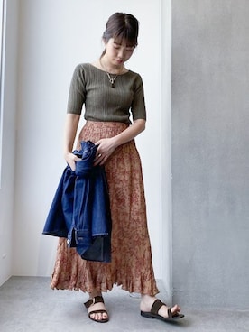 「MAURO de BARI（マウロディバリ）のアイテム」を使った、nano universe lady's buyerさん（レディース・158cm）の春コーディネート