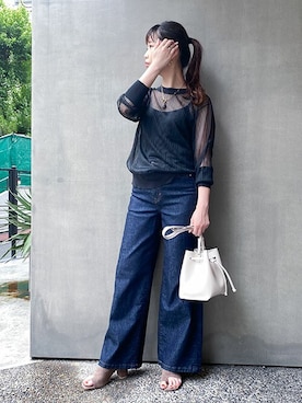 「YAHKI（ヤーキ）のアイテム（バッグ）」を使った、nano universe lady's buyerさん（レディース・158cm）の夏コーディネート