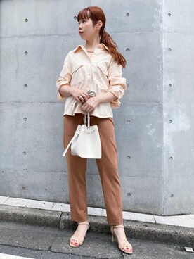 「NANO universe（ナノユニバース）のアイテム（ブルゾン）」を使った、nano universe lady's buyerさん（レディース・158cm）の夏コーディネート