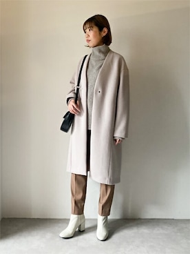 「NANO universe（ナノユニバース）のアイテム（その他アウター）」を使った、nano universe lady's buyerさん（レディース・158cm）の秋コーディネート