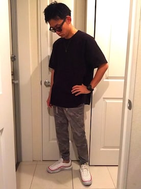 「OLIVER PEOPLES」｜「アイテム（アクセサリー）」を使った、kesoさん（メンズ・170cm）の秋コーディネート