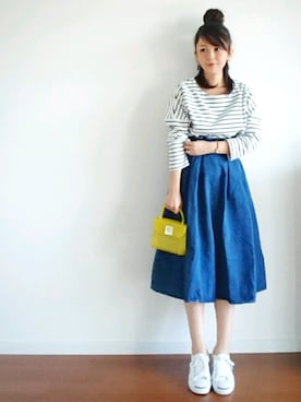 「スプリングSENSEOFPLACE」｜「アイテム（その他）」を使った、𝕪𝕦𝕚さん（レディース・155cm）の春コーディネート