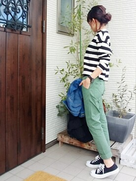 「CONVERSE（コンバース）のCONVERSE コンバース ジャック パーセル / JACK PURCEL（スニーカー）」を使った、𝕪𝕦𝕚さん（レディース・155cm）の春コーディネート
