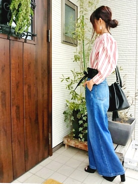 「OKDGG（-）のアイテム」を使った、𝕪𝕦𝕚さん（レディース・155cm）の春コーディネート