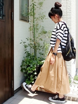 「CONVERSE（コンバース）のCONVERSE コンバース ジャック パーセル / JACK PURCEL（スニーカー）」を使った、𝕪𝕦𝕚さん（レディース・155cm）の春コーディネート