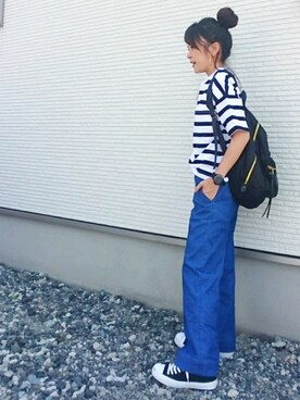 「CONVERSE（コンバース）のCONVERSE コンバース ジャック パーセル / JACK PURCEL（スニーカー）」を使った、𝕪𝕦𝕚さん（レディース・155cm）の春コーディネート