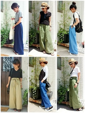 「SEVENDAYS=SUNDAY（セブンデイズサンデイ）のアイテム（パンツ）」を使った、𝕪𝕦𝕚さん（レディース・155cm）の夏コーディネート