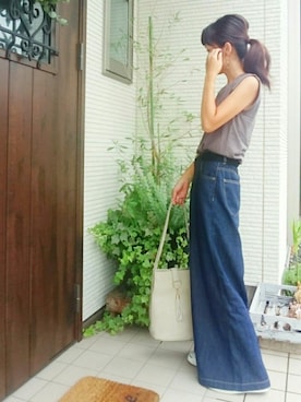 「CONVERSE（コンバース）のCONVERSE コンバース ジャック パーセル / JACK PURCEL（スニーカー）」を使った、𝕪𝕦𝕚さん（レディース・155cm）の夏コーディネート