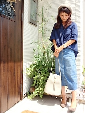 「OKDGG（-）のアイテム」を使った、𝕪𝕦𝕚さん（レディース・155cm）の夏コーディネート