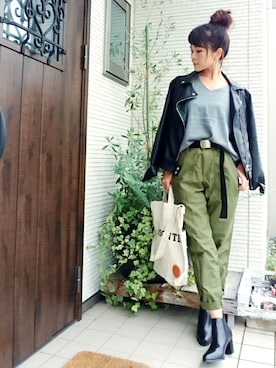 「アイテム（ピアス（両耳用））」を使った、𝕪𝕦𝕚さん（レディース・155cm・30代）の秋コーディネート