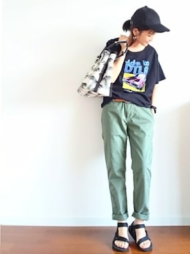 「Furbo design（フルボデザイン）のアイテム」を使った、𝕪𝕦𝕚さん（レディース・155cm）の春コーディネート