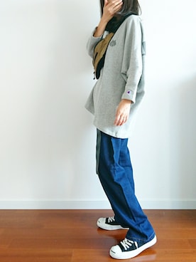 「CONVERSE（コンバース）のCONVERSE コンバース ジャック パーセル / JACK PURCEL（スニーカー）」を使った、𝕪𝕦𝕚さん（レディース・155cm）の秋コーディネート