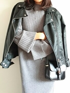 「qualite（カリテ）のアイテム（ワンピース）」を使った、𝕪𝕦𝕚さん（レディース・155cm）の秋コーディネート