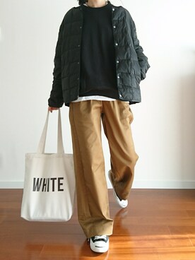 「CONVERSE（コンバース）のCONVERSE コンバース ジャック パーセル / JACK PURCEL（スニーカー）」を使った、𝕪𝕦𝕚さん（レディース・155cm）の冬コーディネート