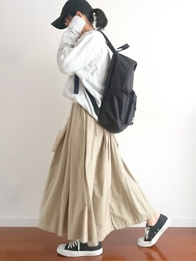 「CONVERSE（コンバース）のCONVERSE コンバース ジャック パーセル / JACK PURCEL（スニーカー）」を使った、𝕪𝕦𝕚さん（レディース・155cm）の冬コーディネート