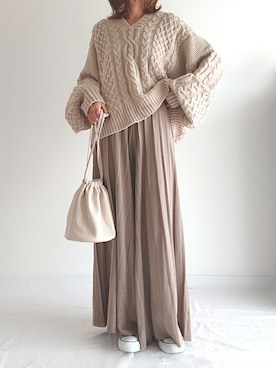 「ワントーンコーデ」｜𝕪𝕦𝕚さん（レディース・155cm）の秋コーディネート