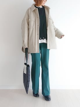 「アイテム（ブルゾン）」を使った、𝕪𝕦𝕚さん（レディース・155cm・40代）の冬コーディネート