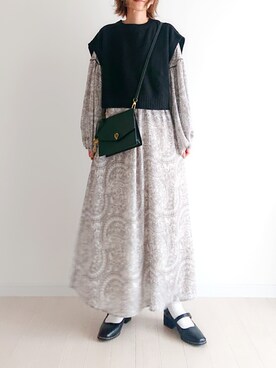 「アイテム（ワンピース/ドレス）」を使った、𝕪𝕦𝕚さん（レディース・155cm・40代）の冬コーディネート