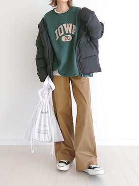 「CONVERSE（コンバース）のCONVERSE コンバース ジャック パーセル / JACK PURCEL（スニーカー）」を使った、𝕪𝕦𝕚さん（レディース・155cm）の冬コーディネート