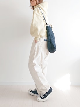 「アイテム（ピアス（両耳用））」を使った、𝕪𝕦𝕚さん（レディース・155cm・40代）の冬コーディネート