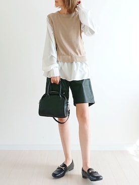 「アイテム（ピアス（両耳用））」を使った、𝕪𝕦𝕚さん（レディース・155cm・40代）の春コーディネート