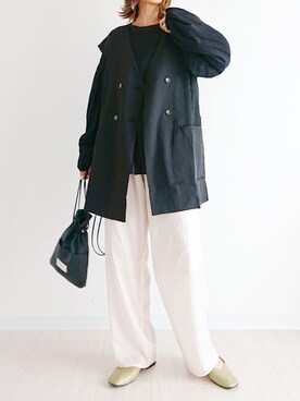 「アイテム（ピアス（両耳用））」を使った、𝕪𝕦𝕚さん（レディース・155cm・40代）の春コーディネート