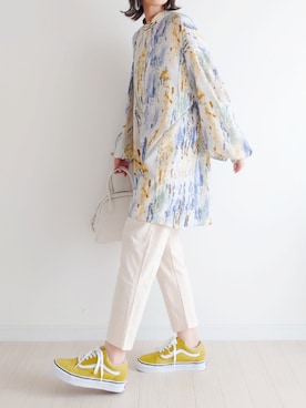 「アイテム（ピアス（両耳用））」を使った、𝕪𝕦𝕚さん（レディース・155cm・40代）の春コーディネート