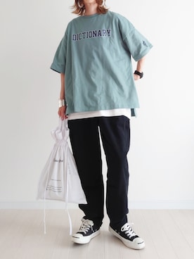 「CONVERSE（コンバース）のCONVERSE コンバース ジャック パーセル / JACK PURCEL（スニーカー）」を使った、𝕪𝕦𝕚さん（レディース・155cm）の春コーディネート