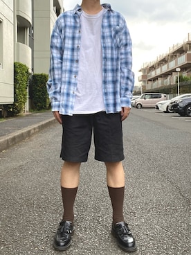 「UNIQLO（ユニクロ）の50色ソックス（消臭機能付き）（ソックス/靴下）」を使った、ましろ@放射線技師さん（メンズ・175cm）の夏コーディネート