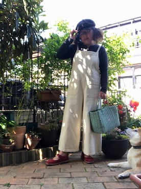 「ZARA（ザラ）のアイテム（サロペット/オーバーオール）」を使った、Rokutobunta11さん（レディース・158cm）の春コーディネート