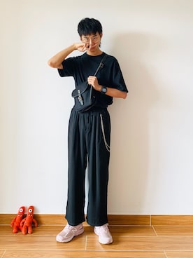 「日系极简」｜「アイテム（腕時計）」を使った、GuaGuaさん（メンズ・182cm）の夏コーディネート