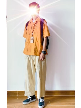 「日系极简」｜「アイテム（腕時計）」を使った、GuaGuaさん（メンズ・182cm）の夏コーディネート