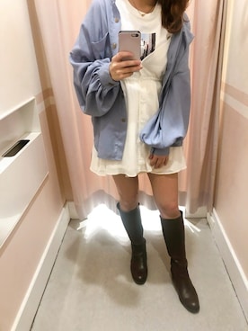 「ビエラシャツ」｜mayaさん（レディース・160cm）の春コーディネート