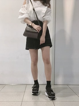 「へザー」｜「アイテム（ハンドバッグ）」を使った、mayaさん（レディース・160cm）の春コーディネート
