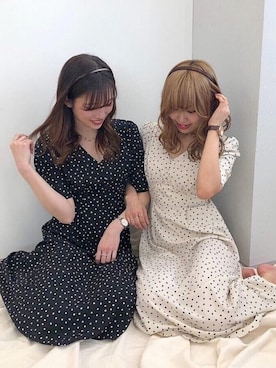 「Heather（ヘザー）のアイテム（ワンピース）」を使った、mayaさん（レディース・160cm）の春コーディネート
