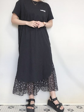 「Heather（ヘザー）のアイテム（ワンピース/ドレス）」を使った、mayaさん（レディース・160cm）の春コーディネート