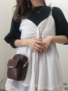 「Heather（ヘザー）のティアードチュニックブラウス　885432（シャツ/ブラウス）」を使った、mayaさん（レディース・160cm）の春コーディネート