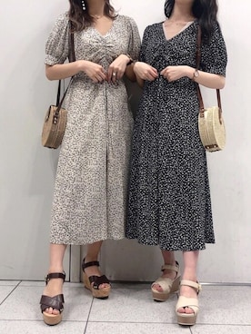 「Heather（ヘザー）のアイテム（ワンピース/ドレス）」を使った、mayaさん（レディース・160cm）の春コーディネート